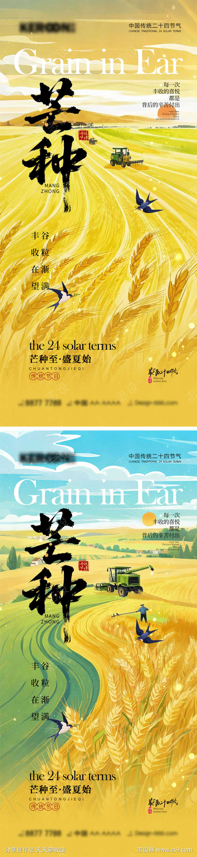 芒种节气海报