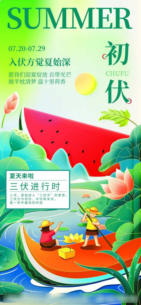夏季三伏天初伏海报_源文件下载_PSD格式_1080X2340像素-三伏天,初伏,海报-作品编号:2025051413373467-志设-zs9.com