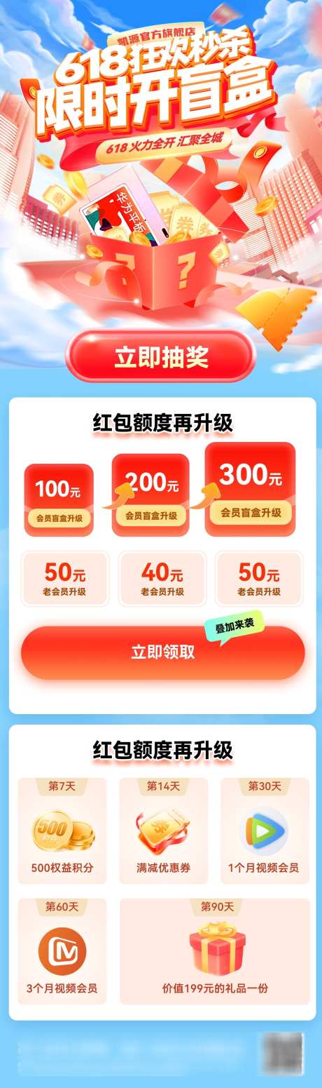 618狂欢购盲盒红包优惠券福利礼盒电商海_源文件下载_PSD格式_1200X4045像素-电商,礼盒,福利-作品编号:2025051415505193-设计导航-shejidh.cn