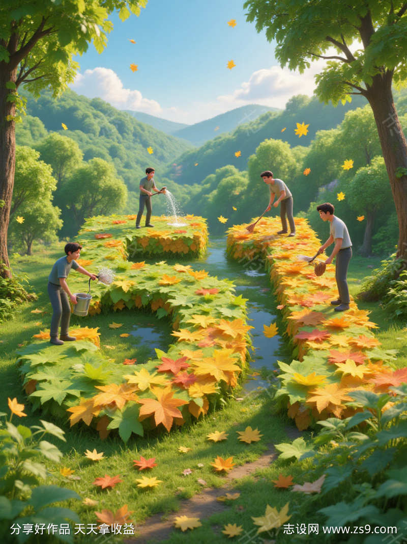 51园丁在给植物浇水