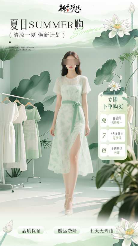 夏季水墨风服装直播背景_源文件下载_PSD格式_1080X1920像素-直播贴片,水墨画,国画-作品编号:2025051611203203-志设-zs9.com