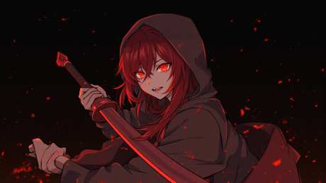 红发动漫少女_源文件下载_PNG格式_1536X864像素-持刀,红瞳,少女-作品编号:2025051614216442-志设-zs9.com