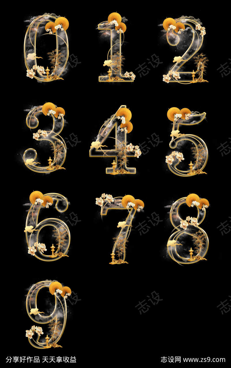 创意数字装饰