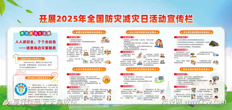 全国防灾减灾宣传版面