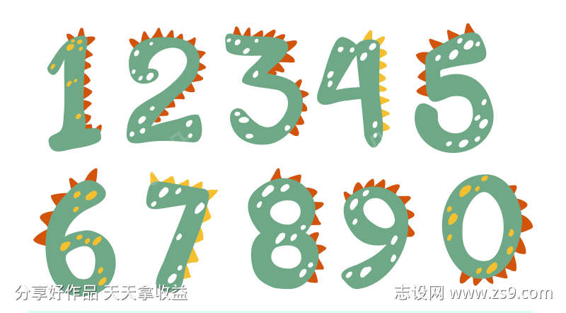 数字装饰元素