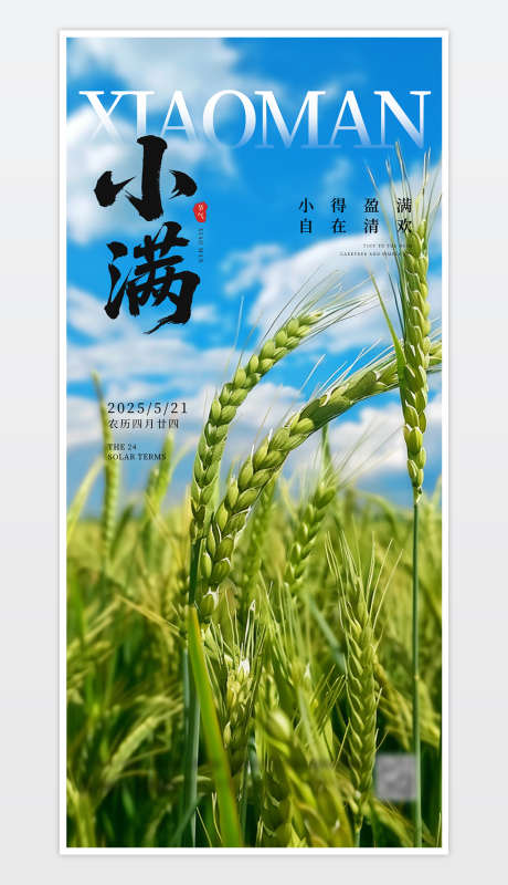 中国传统二十四节气小满海报_源文件下载_PSD格式_1181X2559像素-中国,传统,二十四节气-作品编号:2025051710023577-志设-zs9.com