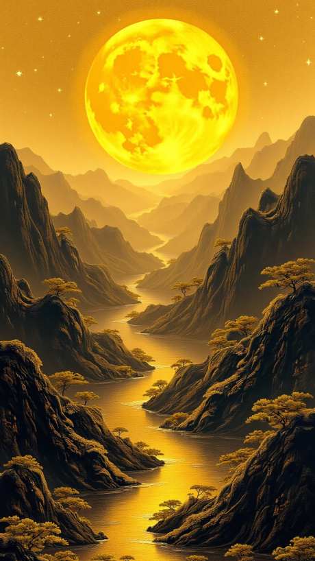 新中式国画_AI图片下载_euler采样_864X1536像素-山谷,中式,国画-作品编号:2025051715584346-志设-zs9.com
