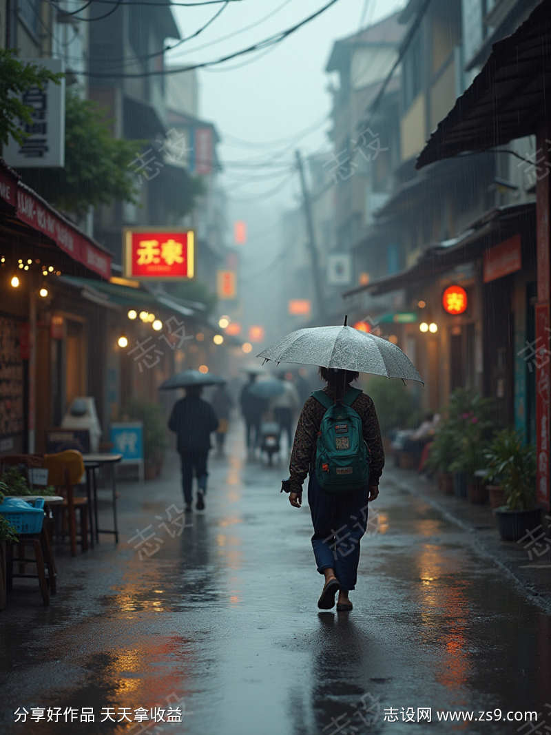 下雨的街道