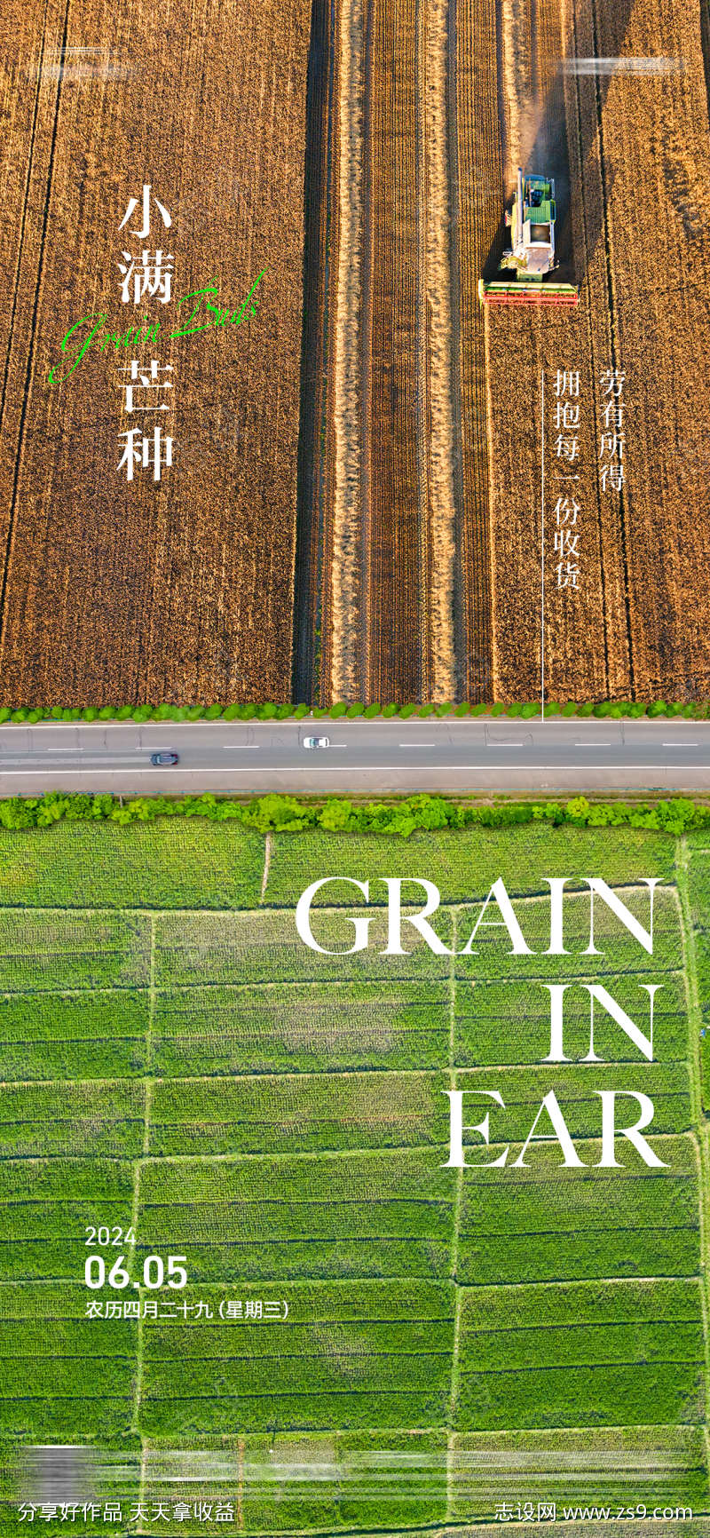 小满芒种节气海报