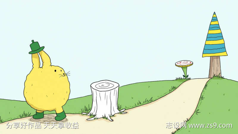 卡通大黄兔