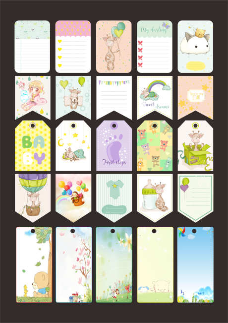 卡通便签系列_源文件下载_CDR格式_1813X2564像素-信封,幼儿,标签-作品编号:2025052016468084-志设-zs9.com