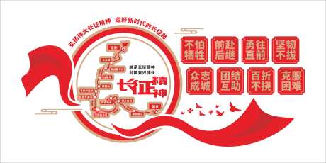 长征精神文化墙红色党建文化墙建党精神文化_源文件下载_CDR格式_8267X4133像素-建党精神文化,红色党建,文化墙-作品编号:2025051908589924-志设-zs9.com