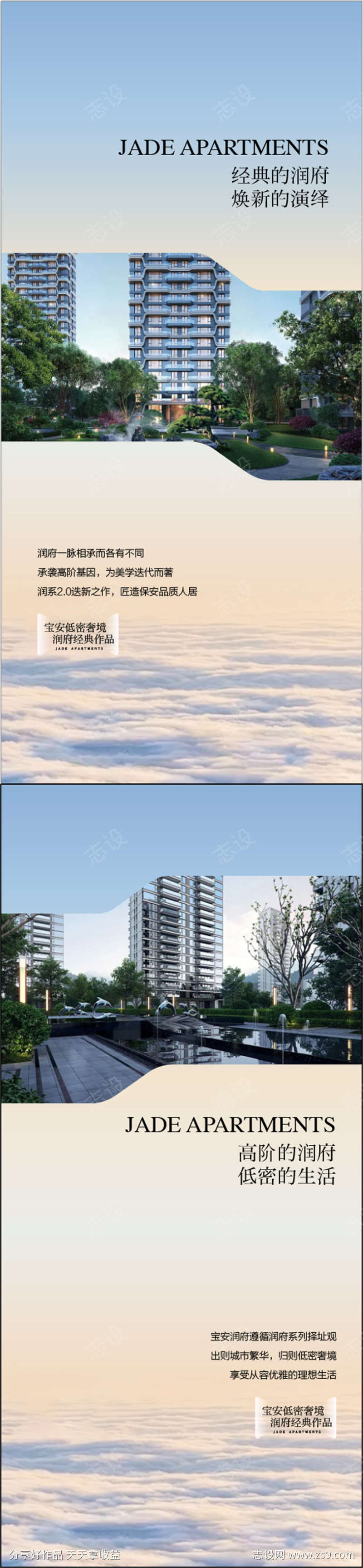 云上系列地产周边园林配套卖点解读海报