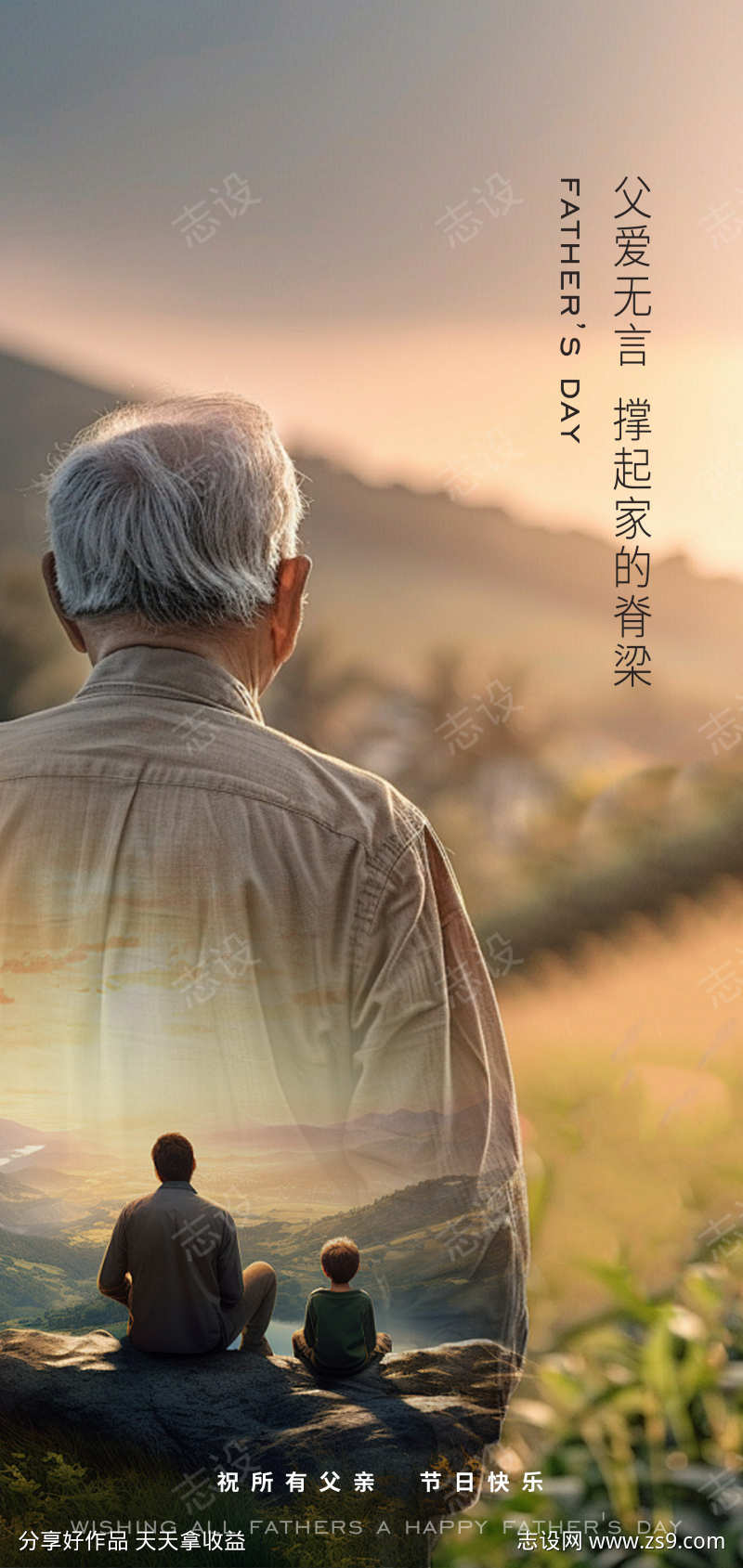 父亲节节日海报设计