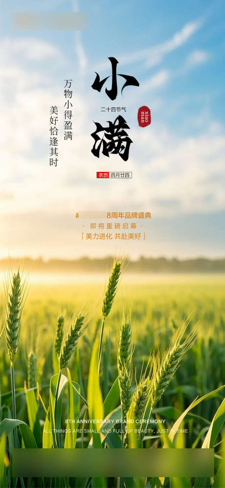 小满节气海报_源文件下载_PSD格式_1080X2338像素-节气,麦穗,小满-作品编号:2025052013267320-志设-zs9.com
