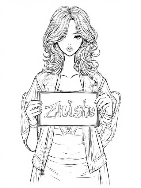 黑白线条插画_SD模型下载_safetensors格式_960X1280像素-简约,插画,线条画-作品编号:2025052011574790-设计素材-www.shejisc.cn