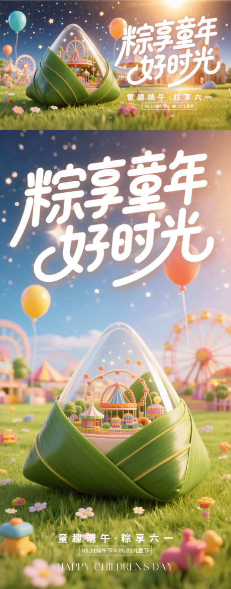 端午儿童节梦幻粽子海报_源文件下载_PSD格式_1500X3824像素-活力,缤纷,童真-作品编号:2025052109256538-志设-zs9.com