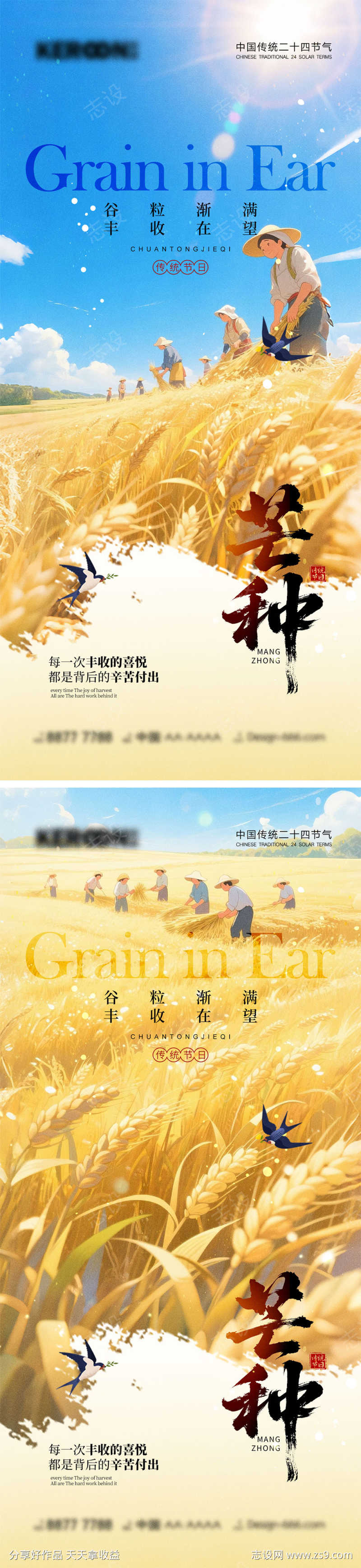 芒种节气海报