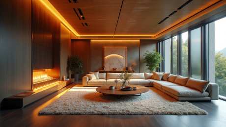 舒适的现代客厅_AI图片下载_euler采样_1536X864像素-家具,沙发,家装-作品编号:2025052114318766-志设-zs9.com