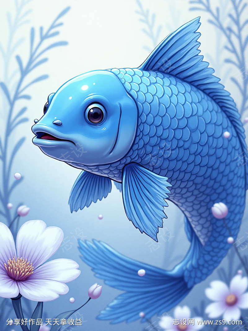 青花瓷锦鲤