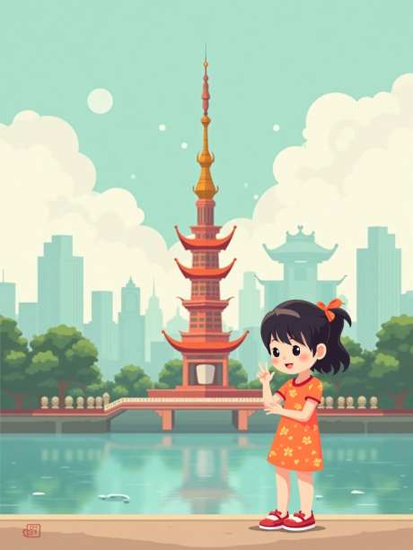 东方明珠塔_AI图片下载_euler采样_960X1280像素-桥梁,城市,女孩-作品编号:2025052217086394-志设-zs9.com