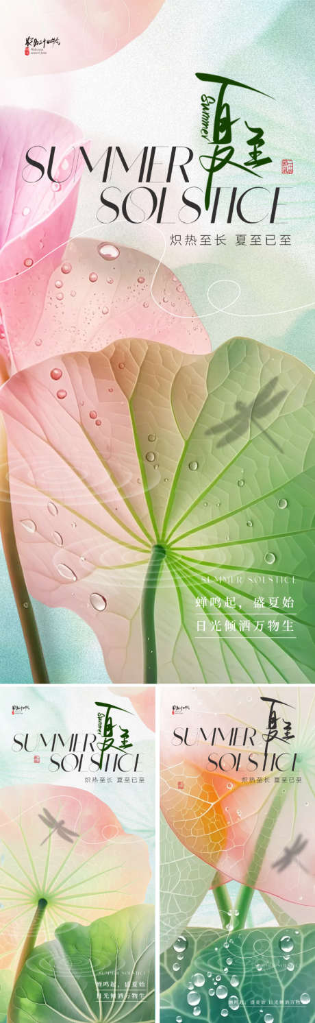 地产美业夏至节气海报