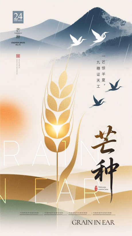 传统节气芒种海报_源文件下载_PSD格式_1800X3200像素-稻穗,中式,芒种-作品编号:2025052411452871-志设-zs9.com