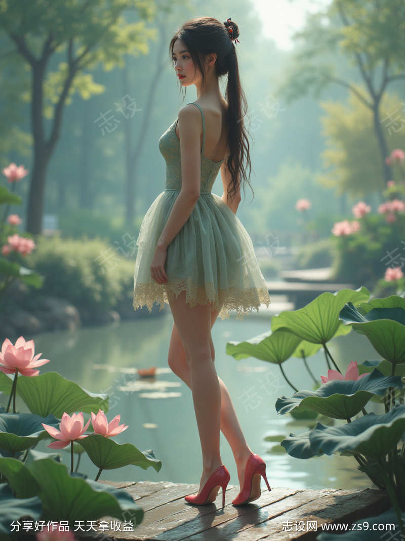 东亚面孔的美丽女孩