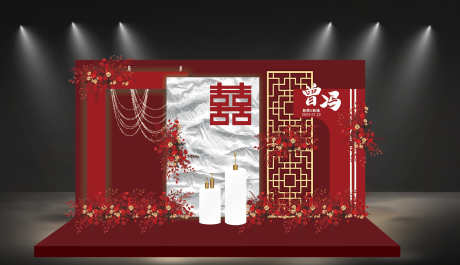 新中式订婚宴迎宾合影区拍照打卡美陈布置_源文件下载_CDR格式_3000X1725像素-布置,美陈,打卡-作品编号:2025052508508177-志设-zs9.com