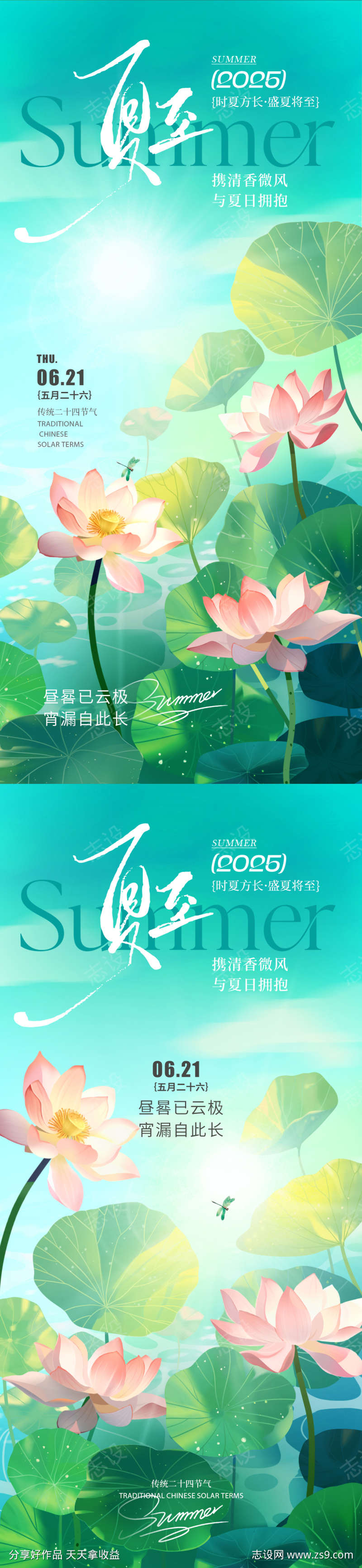 夏至节气宣发海报