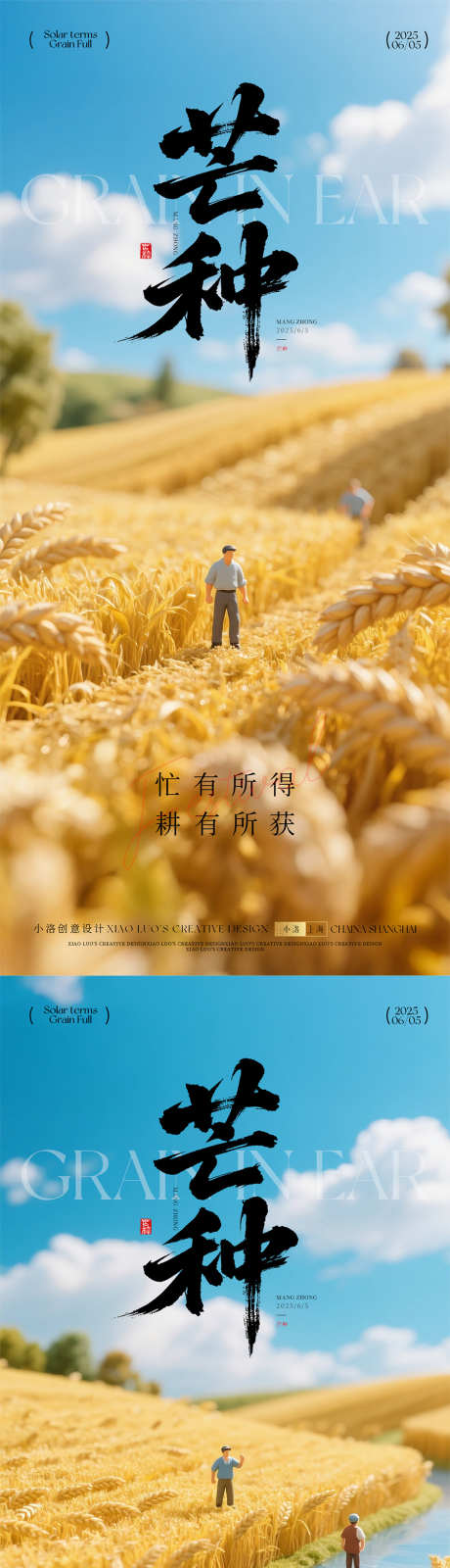 芒种节气海报_源文件下载_PSD格式_900X3894像素-海报,质感,丰收-作品编号:2025052614287187-志设-zs9.com