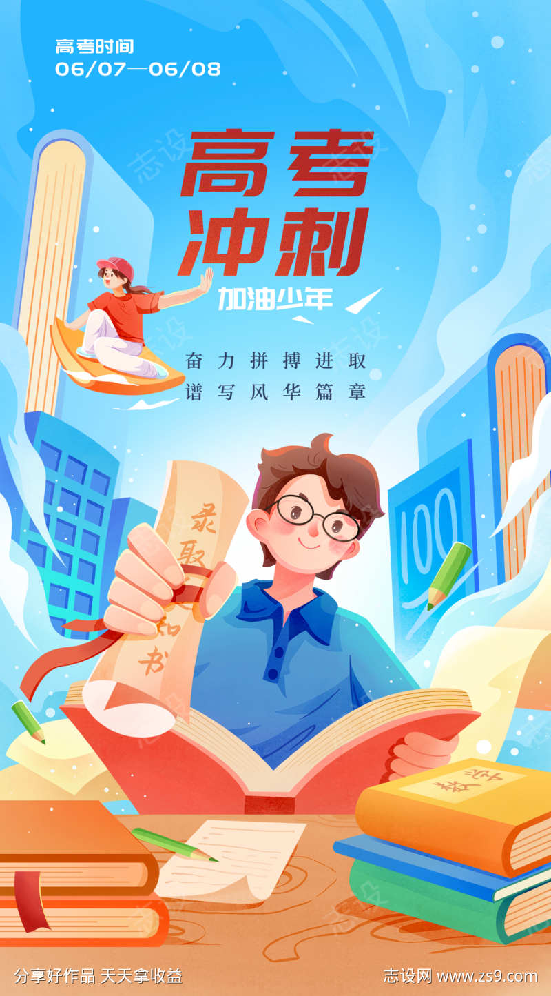 高考手绘海报