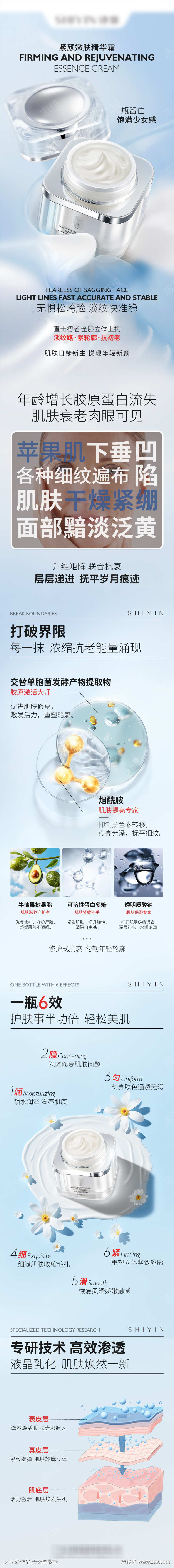 美妆护肤面霜详情页