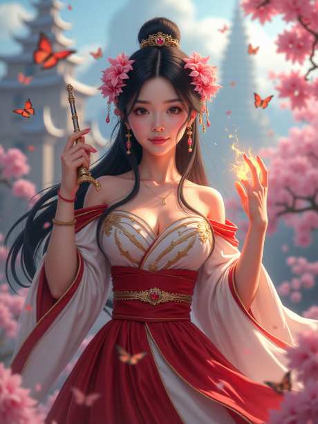 皮肤白皙的亚洲女性_AI图片下载_euler采样_960X1280像素-刺绣,腰带,鲜花-作品编号:2025052814338394-志设-zs9.com