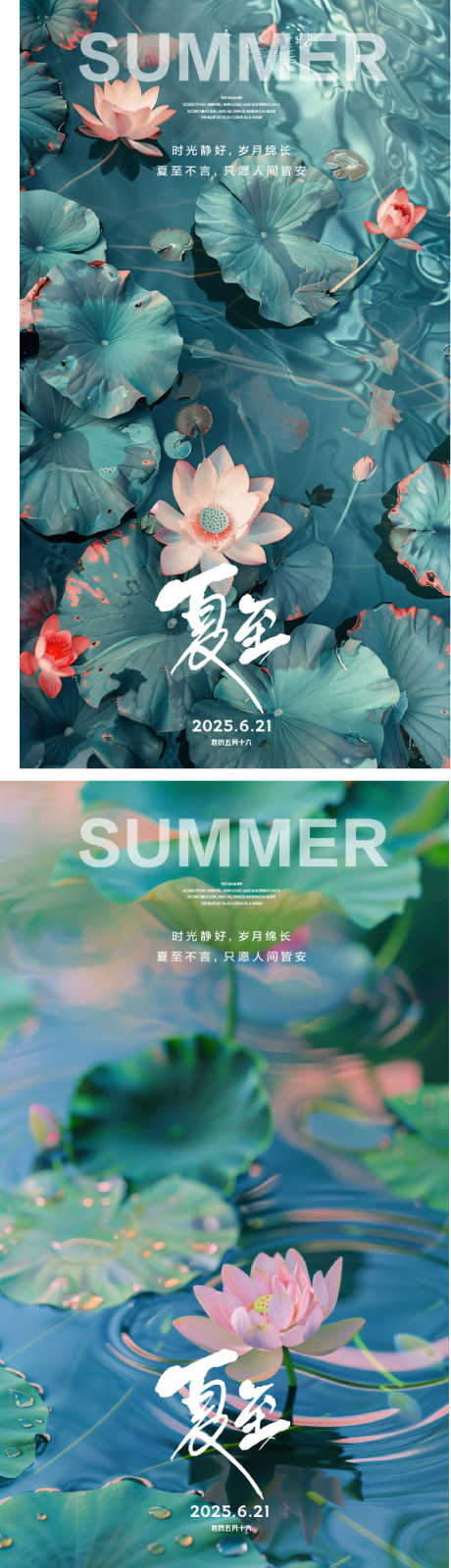 二十四节气夏至海报_源文件下载_AI格式_668X2344像素-粉色,荷叶,荷花-作品编号:2025052813541442-志设-zs9.com