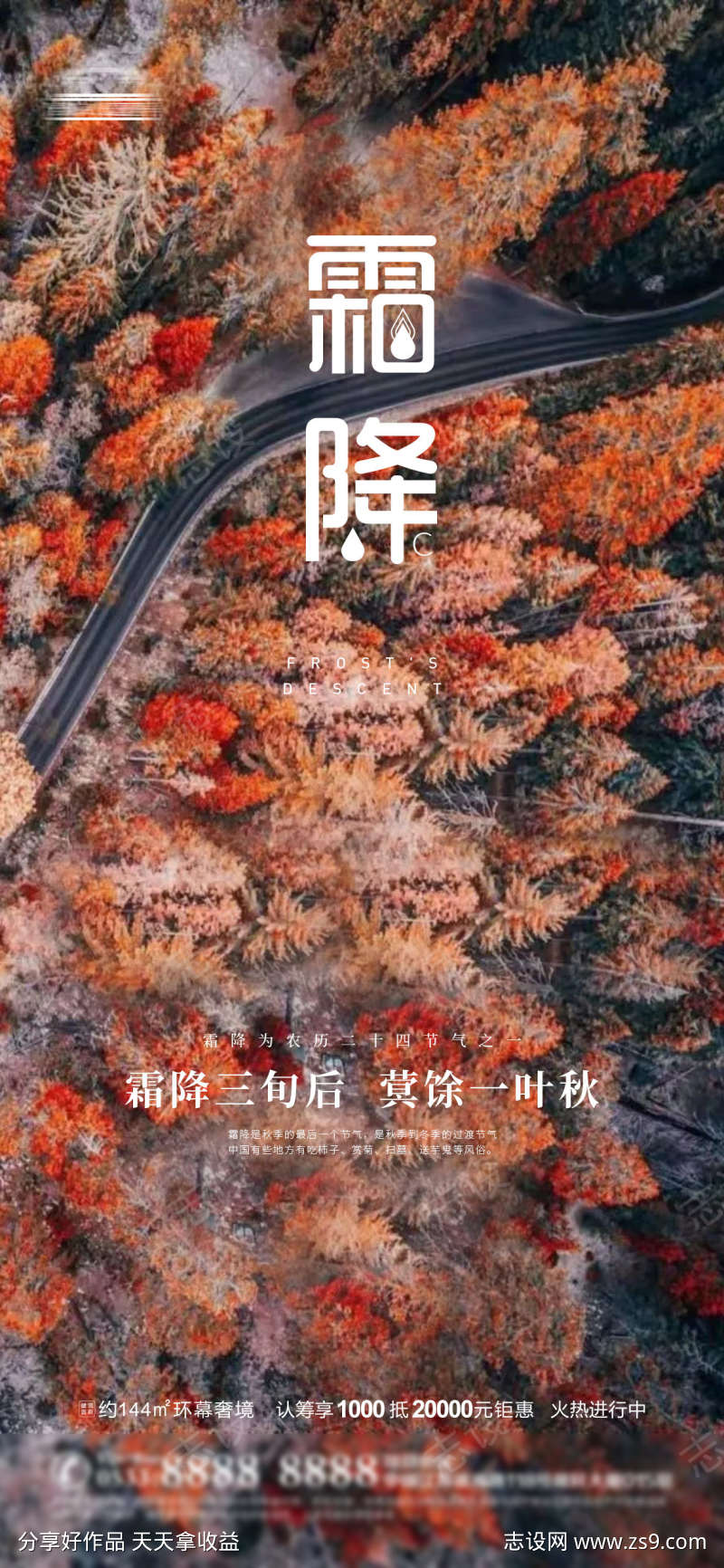 霜降节气海报