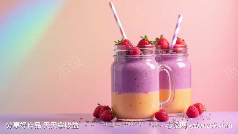 梅森罐分层奶昔