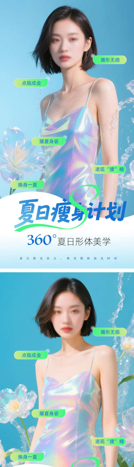 夏季医美瘦身海报_源文件下载_AI,PSD格式_900X3625像素-创意,瘦身,夏季-作品编号:2025052915339401-志设-zs9.com