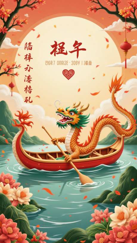 端午节海报_AI图片下载_euler采样_864X1536像素-龙舟,喜庆,龙-作品编号:2025052918024925-志设-zs9.com