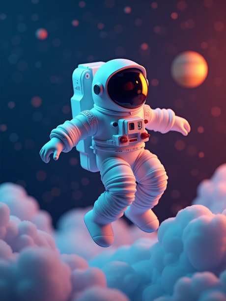 漂浮的宇航员_AI图片下载_euler采样_960X1280像素-星球,太空,漂浮-作品编号:2025053015562341-志设-zs9.com