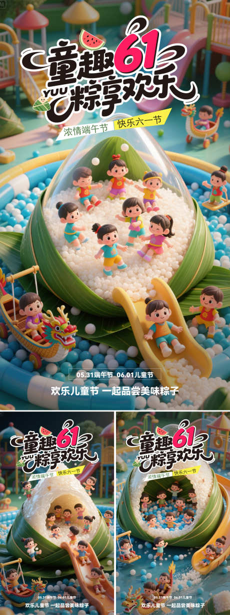 端午节儿童节海报_源文件下载_AI格式_1562X4167像素-新国潮,国风,插画-作品编号:2025060109451239-志设-zs9.com