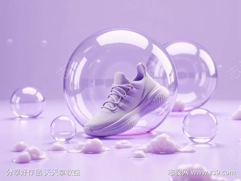 运动鞋渲染场景