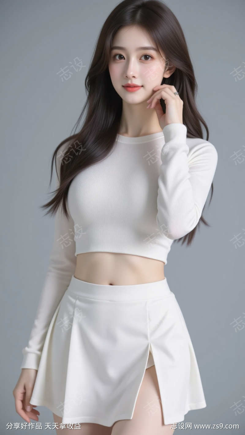 高清清新简约女性模特