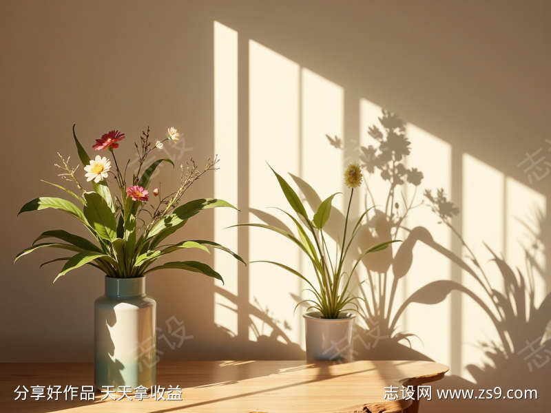 摆满鲜花的花瓶