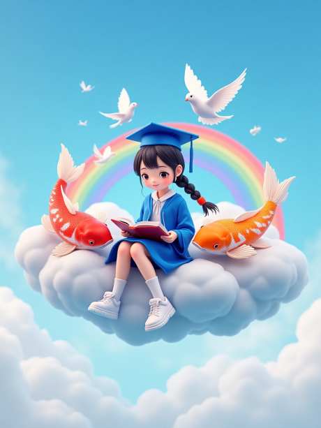 高考鲤鱼跃龙门_AI图片下载_euler采样_960X1280像素-学习,鸽子,云朵-作品编号:2025060316073628-志设-zs9.com
