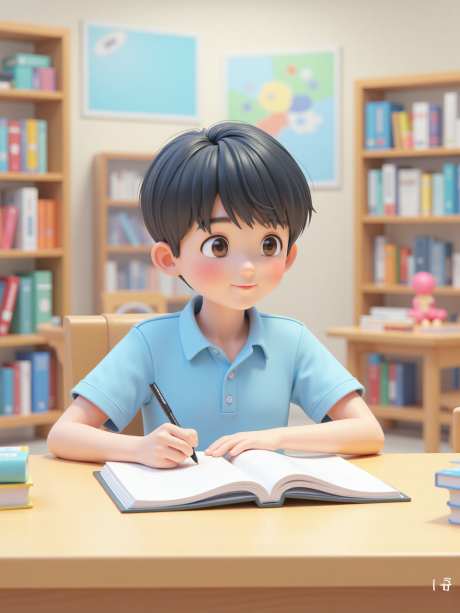 认真学习的学生_AI图片下载_euler采样_960X1280像素-读书,书架,书本-作品编号:2025060316132037-志设-zs9.com