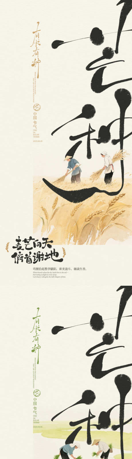 芒种手写字插画海报_源文件下载_PSD格式_1125X2436像素-系列,插画,手写字-作品编号:2025060317217660-志设-zs9.com