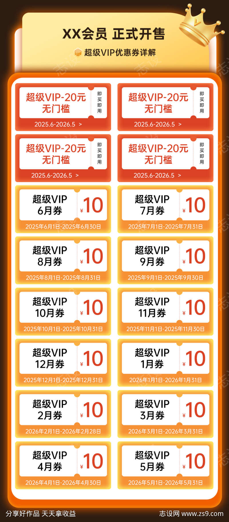 优惠券模板设计