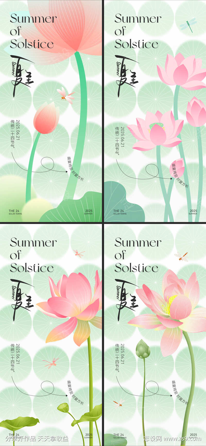 夏至节气系列海报