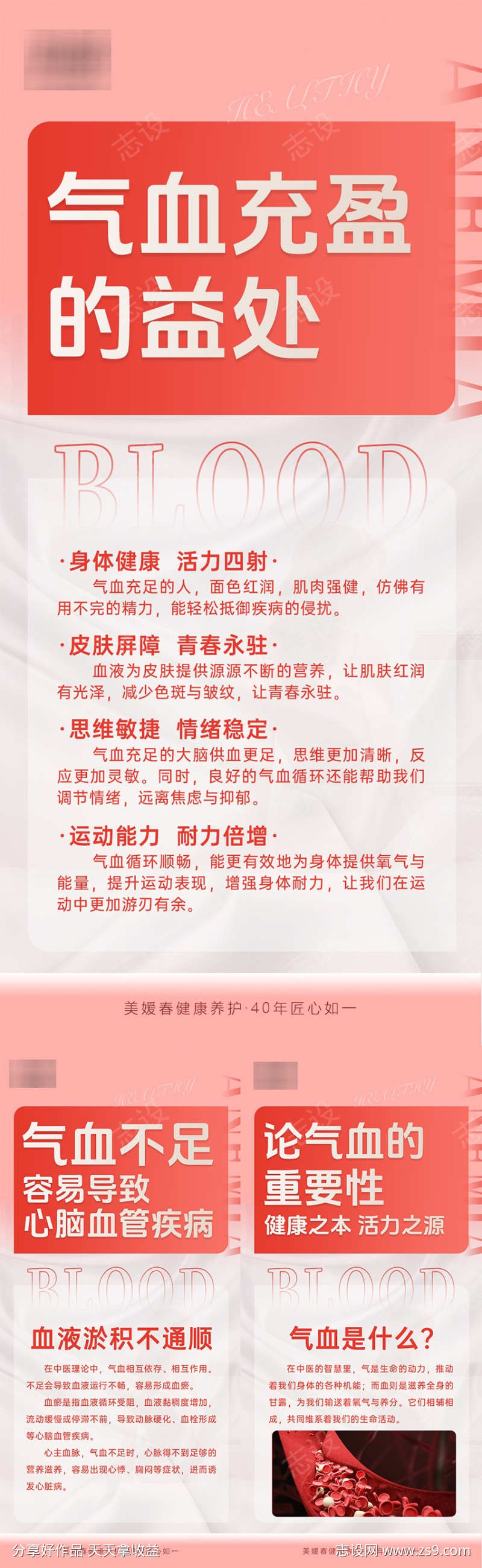 气血科普系列海报